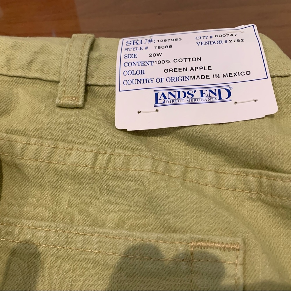 Lands' End NWT Green Apple Jeans